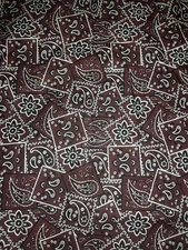 Handmade Bandana PAISLEY BANDANA PRINT~ BURGANDY or BROWN? (you decide) BIKER