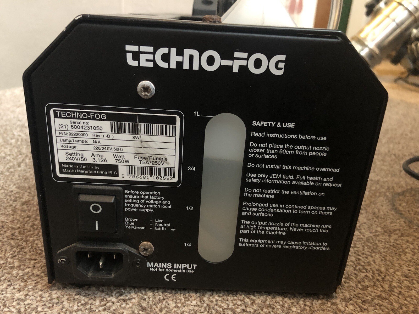 JEM Technofog Smoke Machine eBay