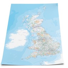 Listing image for UK Map Poster British Isles OS 2024 Edition A1 + 610x914mm Gloss Print