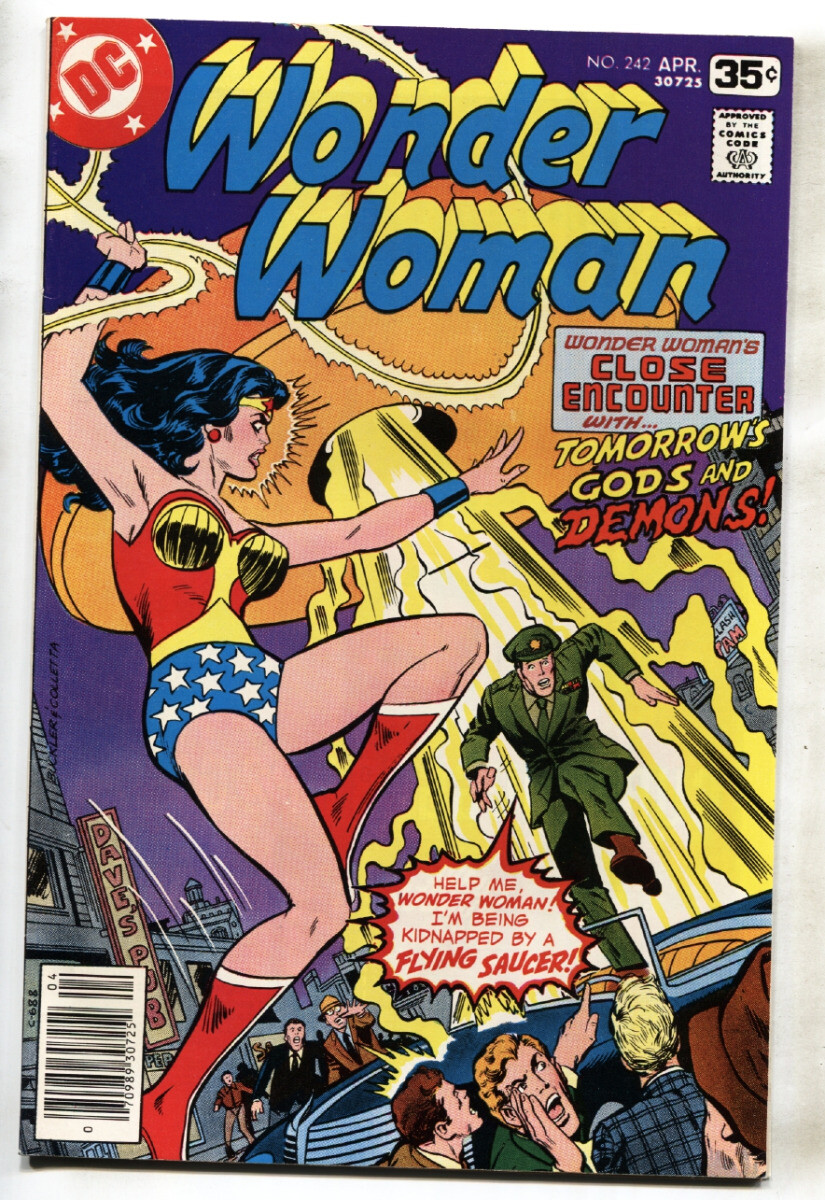 WONDER WOMAN #242 1978-UFO/Flying Saucer cover-DC comic book