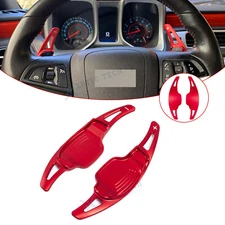 Red Alloy Add-on Steering Wheel Paddle Shifter Extension For Chevy Camaro 12-15