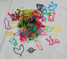 Silly Bandz Bracelets 100 Pcs Y2K Rubber Toy Bands Lot-Batman, Marvel, Animals