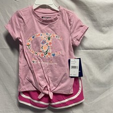 Girls Champion 2 Piece Short Set Size 4