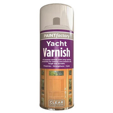 Clear Yacht Varnish Spray Exterior Interior Waterproof All Purpose 250ml