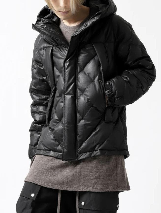 Backlash Kangaroo Leather Down Jacket S Black Mou… - image 2