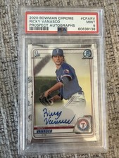 2020 Bowman Chrome Prospect Autographs Ricky Vanasco PSA 9, Mint, Rookie Card