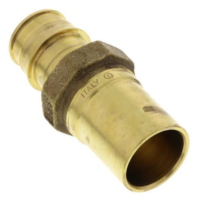 (25)Uponor LFP4507575 Propex Brass Press Fitting Adapter 3/4'' PEX x 3/4'' Copper