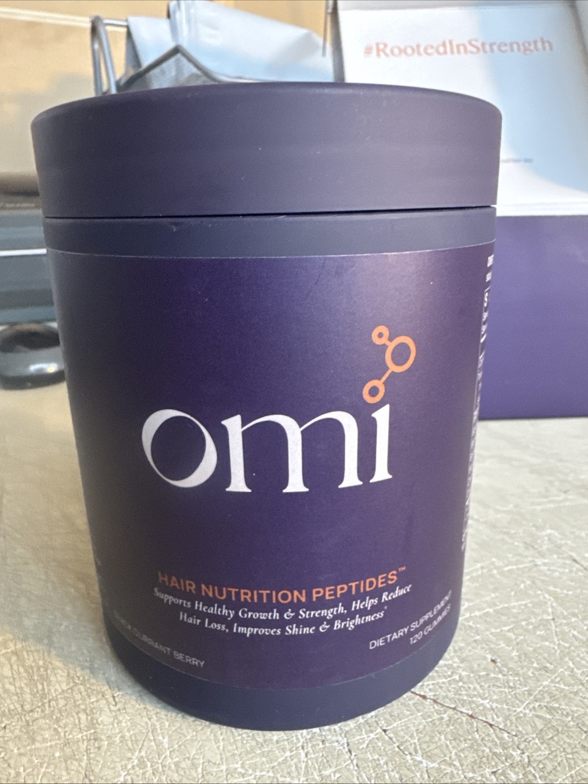 OMI 2 Pack Hair Nutrition Peptides 180 Gummies Total Black Currant Berry Flavor