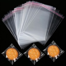 100 Pack 4x6 Inch Clear Cello Bags Self Sealing Food Grade Gift Wrap Bags