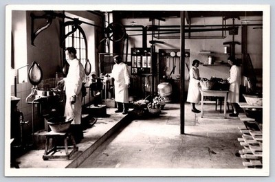 Antique France confectionery factory interior 1950s RPPC