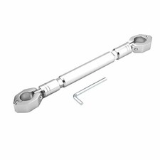 Universal Motorcycle Handlebar Crossbar Brace Clamp 7/8" 22mm Silver Aluminum