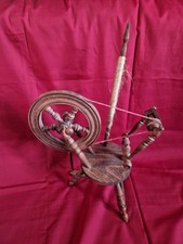 Altes kleines Deko Spinnrad aus Holz 42 cm,Speicher Fund 