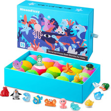 Sea Surprise Bath Bombs for Kids   15 Pack Fizzy Gift Set with Hidden Ocean Toys