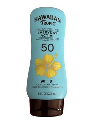 Hawaiian Tropic Everyday Active Lotion Sunscreen SPF 50, 8 Fl Oz 