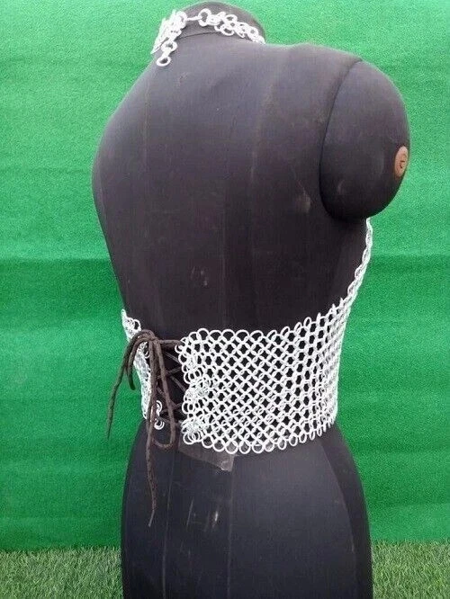 Sexy sujetador de cota de malla de aluminio, disfraz de aluminio, ropa para mujer Foto 2 de 4