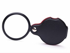 Pocket 5X Jeweler Eye Loupe Magnifier Magnifying Glass In Faux Leather Case Gift