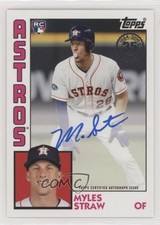 2019 Topps 1984 Topps Baseball Rookies Auto Myles Straw #84R-MS Auto 3l1