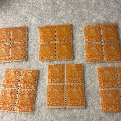 U.S.-GARFIELD ,6c.LOT OF 28-Stamps-on BLOCKS of 4-MH & MNH-CAT. VALUE $ 100-#381 - Picture 3 of 12
