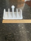 Vintage White Ceramic 4-Slice Toast Rack Holder. England Pottery. Kitchen Decor — photo 7