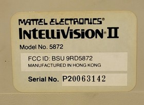 Intellivision ii Console 5872 w/ Computer Adaptor 4182 & Keyboard 4184 TESTED