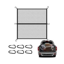 Foldable Cargo Net for Pickup Truck Bed,4' x 4' Ultra Strong Stretch to 8'x8'...