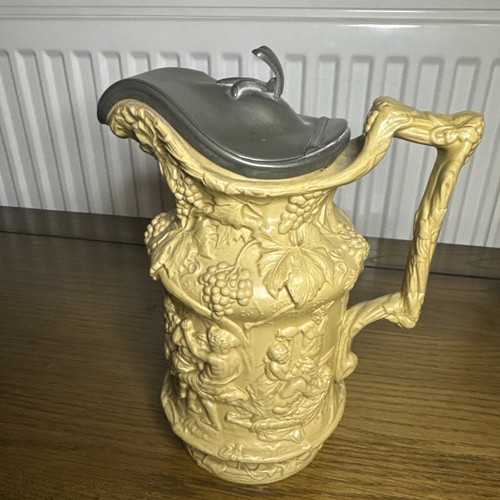 CHARLES MEIGH & SON JUG "Bacchalian Dance". Antique c.1844. Large 7.5" Excellent - Picture 1 of 7
