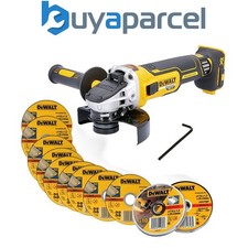 Dewalt DCG405N 18v XR Brushless Cordless 125mm Angle Grinder  + 10 Thin Discs