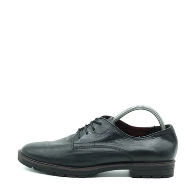 Tamaris Damen Schnürschuhe Leder schwarz niedrig Classic business EU 39 - Bild 1 von 4