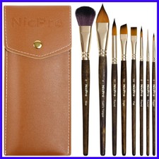 Watercolor Paint Brushes Professional, 8Pcs Kolinsky Sable Performance Travel...