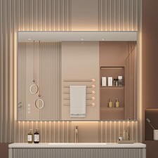 32''x 24'' Bathroom Mirror with Lights, Anti-Fog, Dimmable