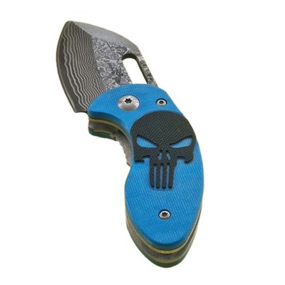 THE PUNISHER Damastmesser, kleines knife, Taschenmesser, Harley, Biker/Moto, neu