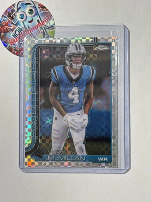2025 Topps Chrome #326 Tetairoa McMillan Pulsar Refractor Carolina Panthers RC
