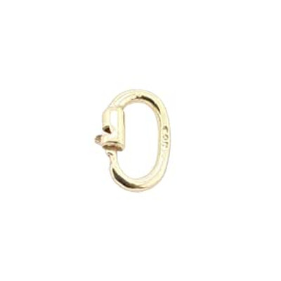 1Pc Link Lock Jump Ring 14K Solid Yellow Gold Id 4.5 X 2.1Mm Jewelry Components