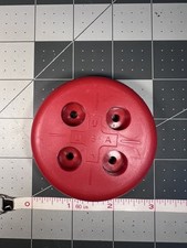 Vintage Skateboard Skidplate Round red Plastic NOS Made In The USA No Hardware