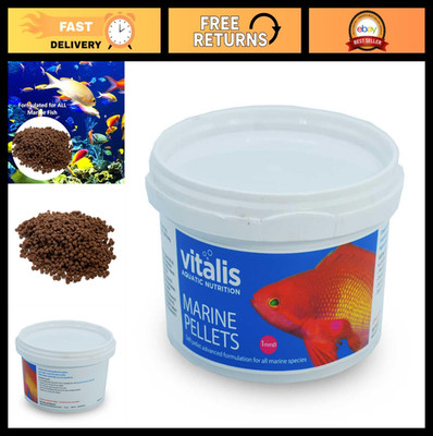 Premium Marine Fish Food Pellets 1mm 140g - Ideal for Saltwater Aquariums