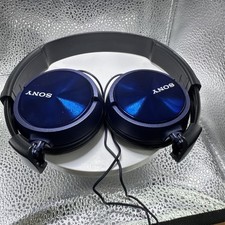 Sony MDR-ZX110AP BLUE Wired Overhead Headphones with Microphone, Swivel Fold