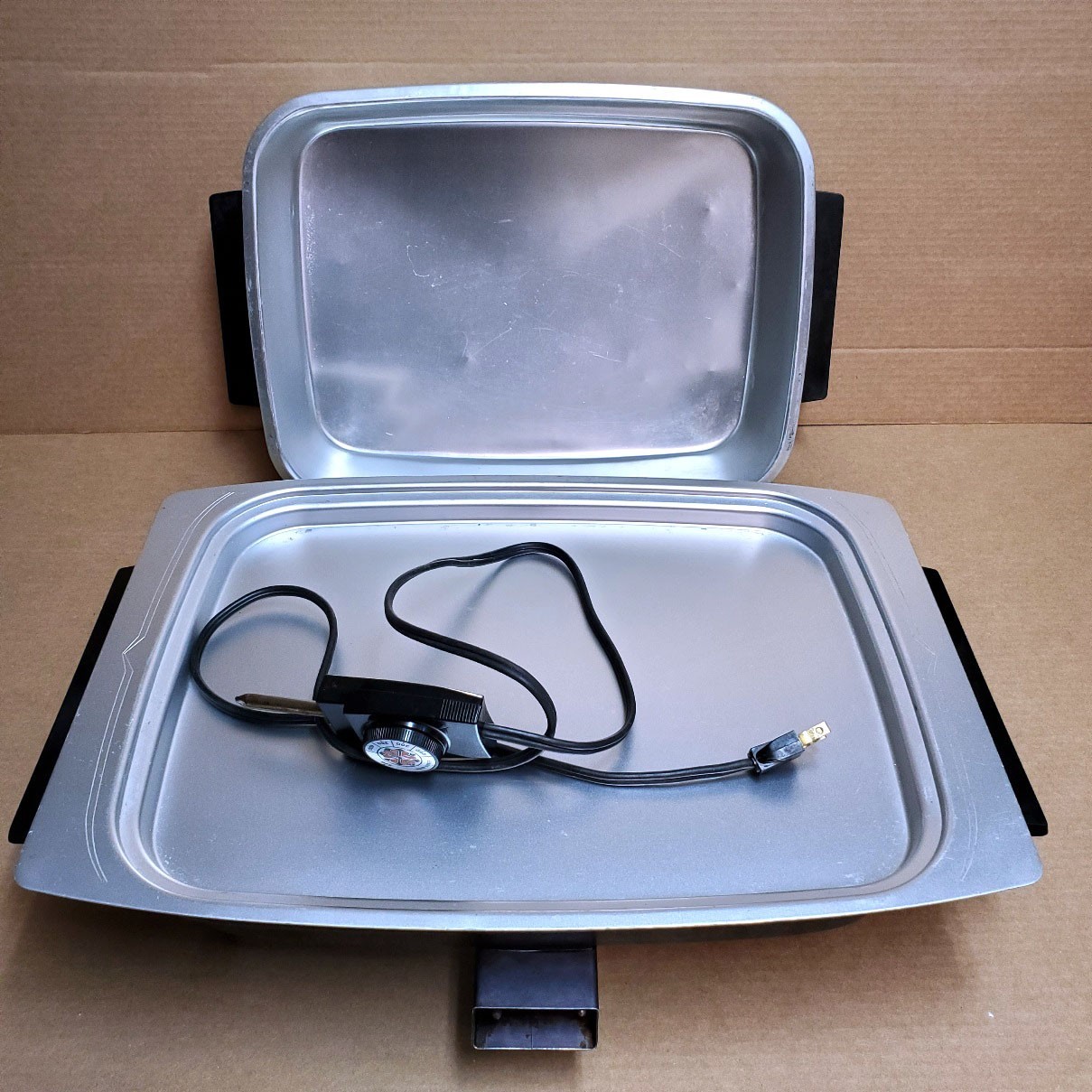 Vintage LEKTRO MAID Electric Skillet #13669 Miracle Maid West Bend Works Great