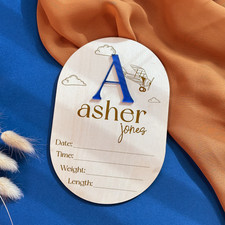 Lion Personalized Baby Newborn Sign,Newborn Announcement Sign,Baby Name Announce