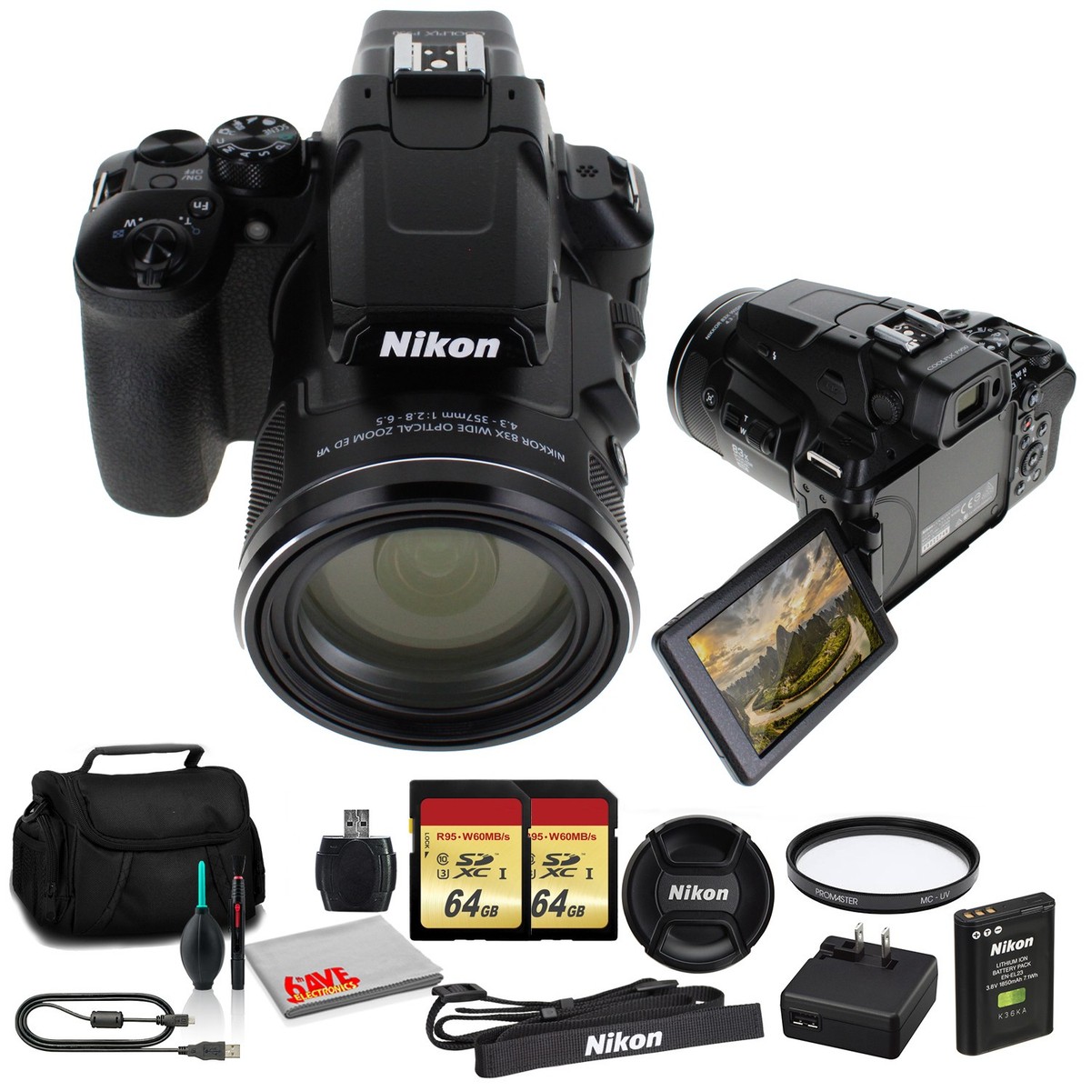 Nikon COOLPIX P950 Camera 26532 - Kit with 2x 64GB Memory Nikon COOLPIX P950 Camera 26532 - Kit with 2x 64GB Memory