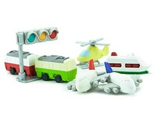 Iwako Japanese Vehicle and Plane Eraser Set JAPAN IMPORT