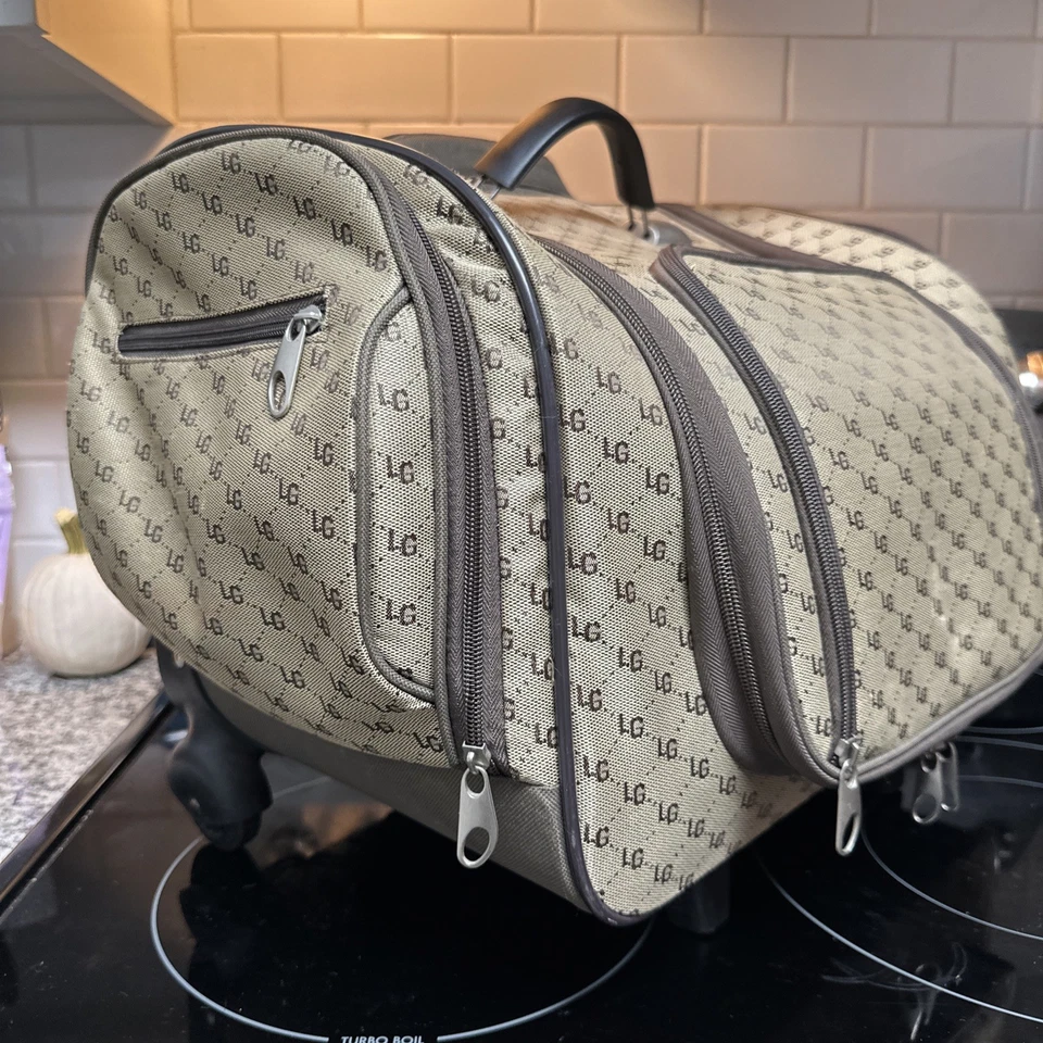 Estuche rodante de viaje vintage Lori Greiner Weekender muy bonito Foto 3 de 4