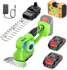 VARAI Cordless Hedge Trimmer 2-in-1 Hedge Trimmer 2X Batteries *NEW -Open Box*