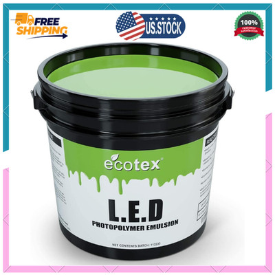 Ecotex  L E D Green Screen Printing Emulsion (Pint - 16Oz.) Pre - Sensitized Pho