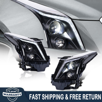 LED Headlights For Cadillac ATS 2013-2019 Animation Sequential Head Lamps Pair