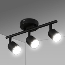 URAQT LED Ceiling Light Rotatable, 3 Way Adjustable Industrial Ceiling Spotligh