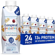 Compleat Pediatric Original 1.5mL Plant-Based Shake,Fruit Medley 8.45 Fl Oz 24