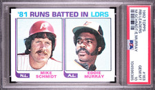1982 Topps — RBI Leaders —  Mike Schmidt / Edd Murray — 💎 MINT PSA 10