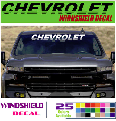 Chevrolet Windshield Decal, for truck, Cars, SUV 18''  20'' 24'' 30'' 40'' 50'' (WS22)