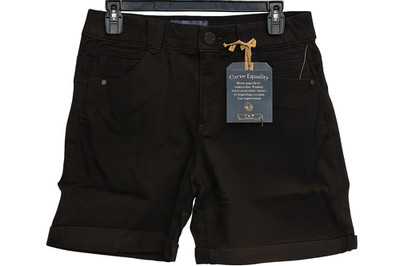 Democracy ''Ab''solution  Shorts  Women Size 12 Roll Cuff  black