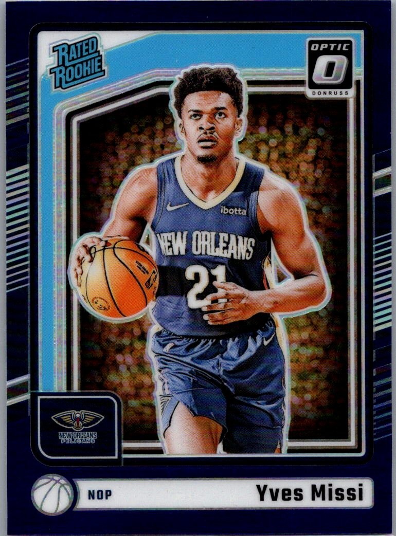 2024-25 Panini Donruss Optic Yves Missi #265 Rated Rookie Purple Holo Silver